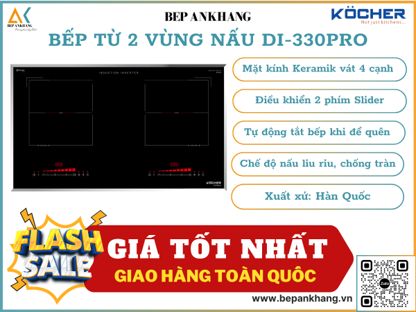 Bếp từ đôi Kocher DI - 330PRO - Made in Korea